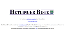 Tablet Screenshot of hetlinger-bote.de